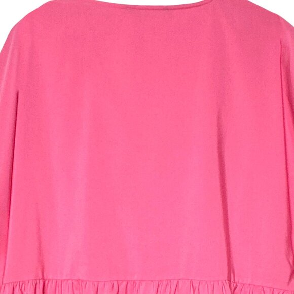 NWT ZARA CANDY PINK TIERED RUFFLE MAXI DRESS BOHO BARBIE RESORT MED - Picture 3 of 6